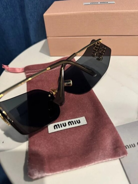✨ Miu Miu Rimless Oversized Logo Sunglasses ✨ main image 10